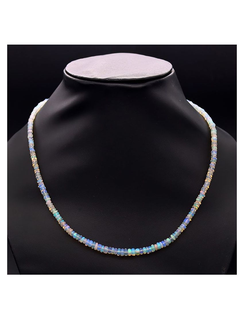 Ethiopian Opal Rondelle Necklace