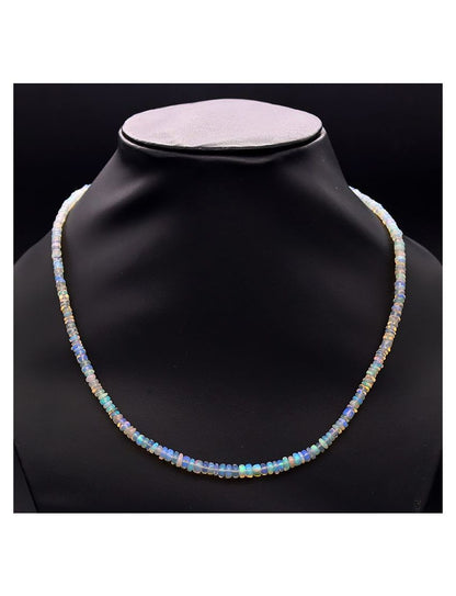 Ethiopian Opal Rondelle Necklace