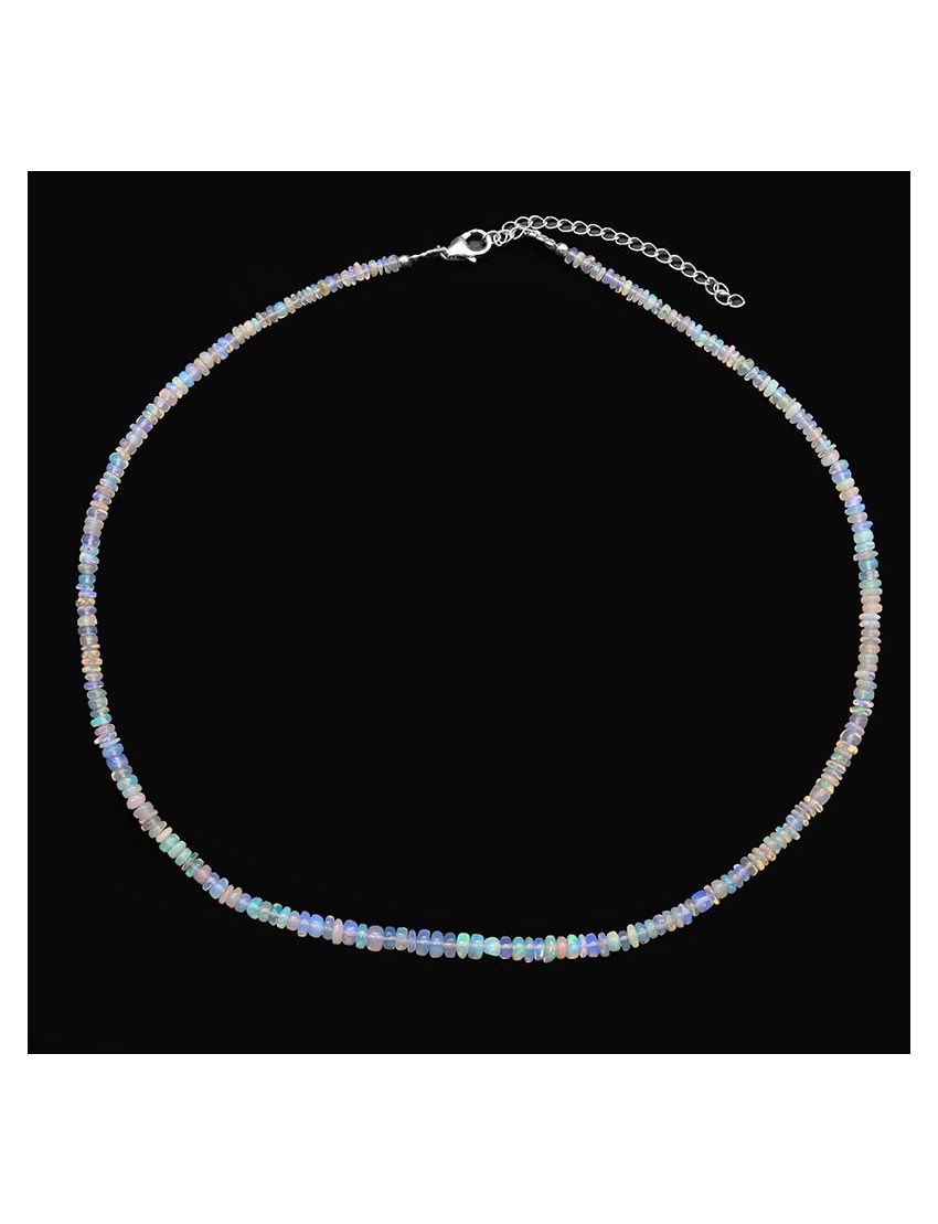 Ethiopian Opal Rondelle Necklace