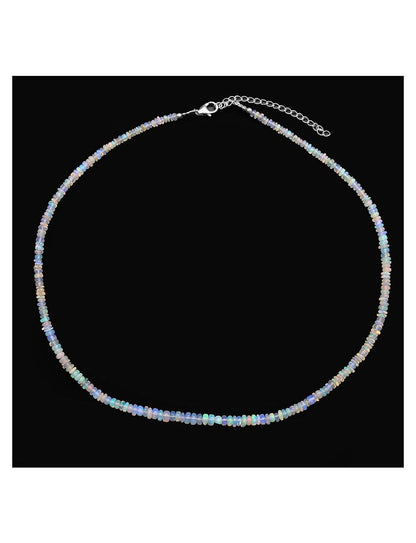 Ethiopian Opal Rondelle Necklace