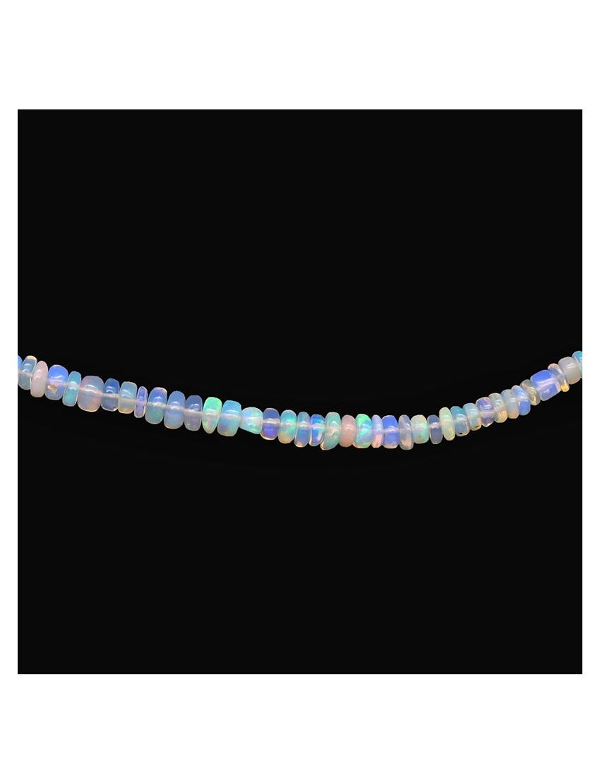 Ethiopian Opal Rondelle Necklace