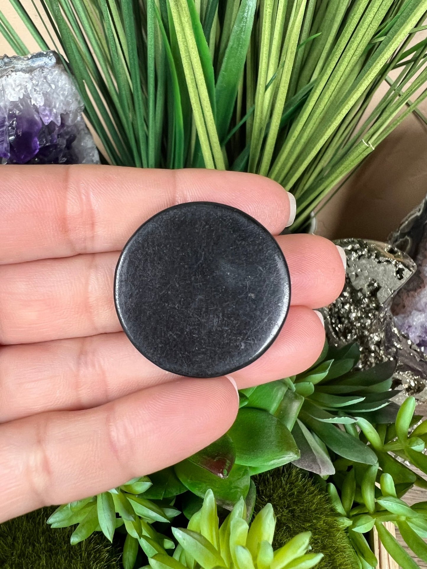 Shungite Circle EMF Protection Sticker - Purple Door Alchemy