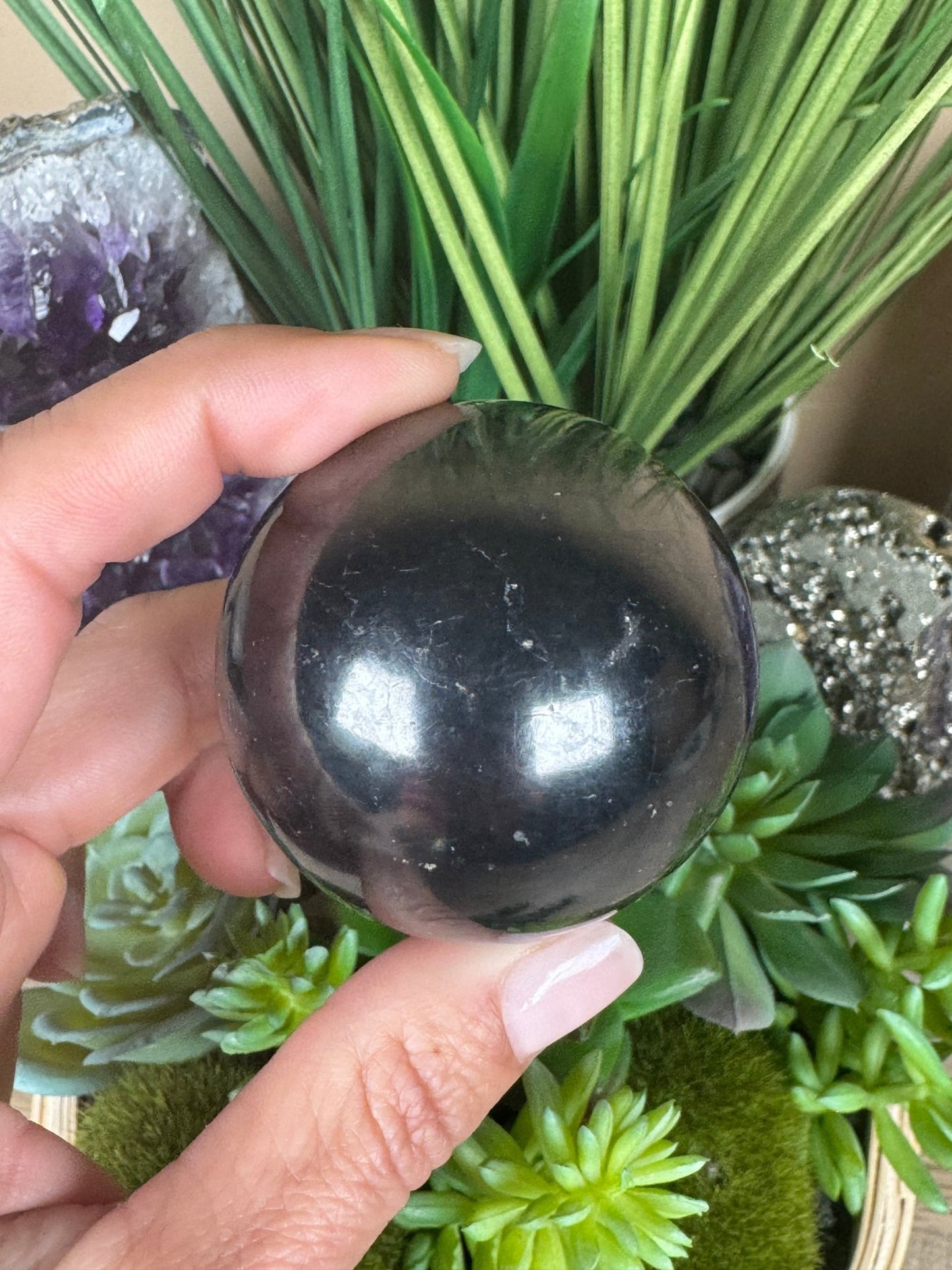 Shungite Sphere - Purple Door Alchemy