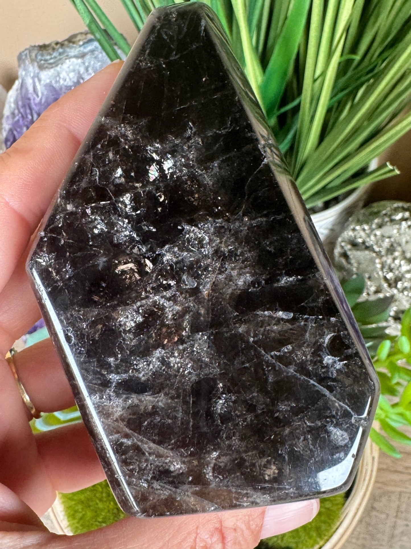 Smoky Quartz Freeform 97mm, 3.82in - Purple Door Alchemy