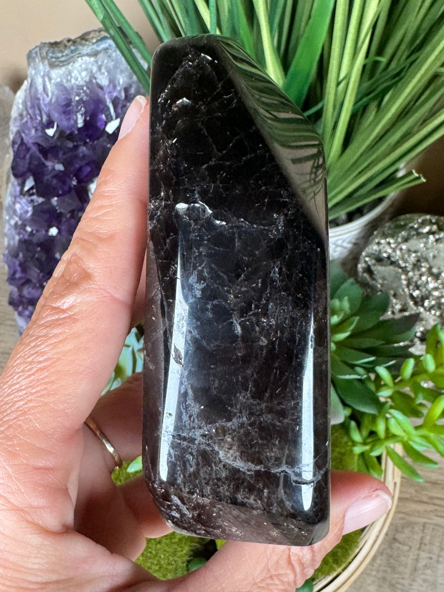 Smoky Quartz Freeform 97mm, 3.82in - Purple Door Alchemy