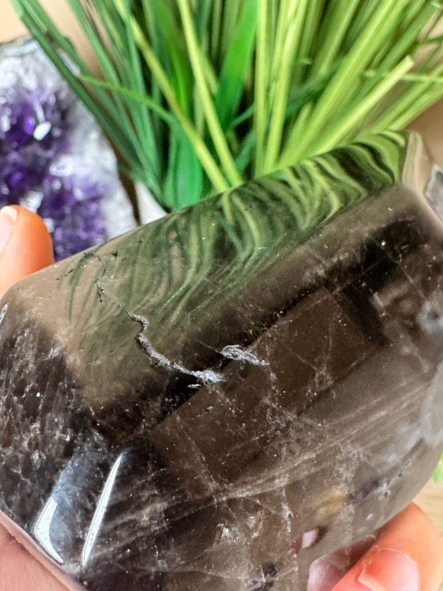 Smoky Quartz Freeform 97mm, 3.82in - Purple Door Alchemy