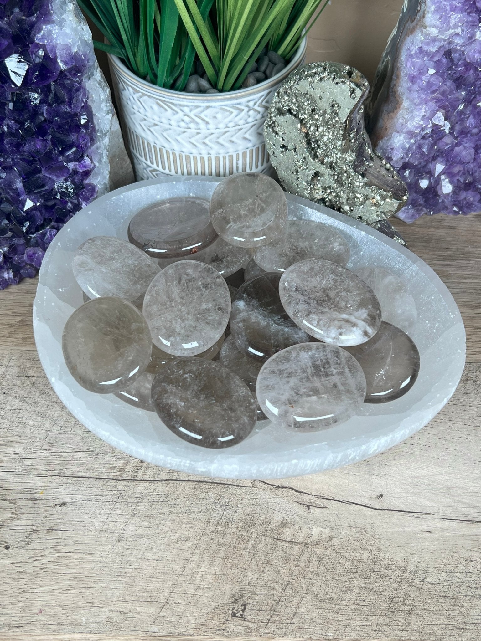Smoky Quartz Worry Stone - Purple Door Alchemy
