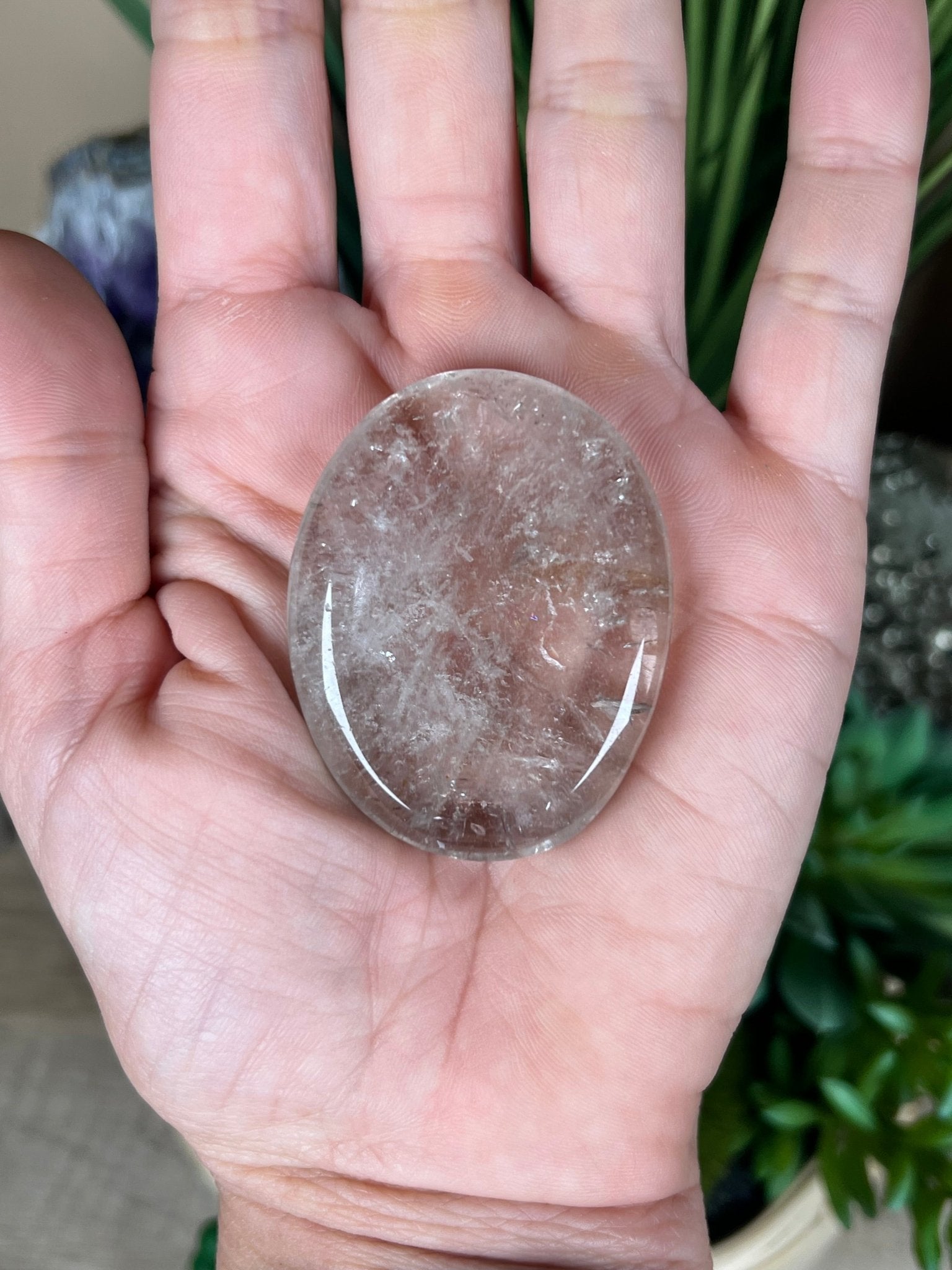 Smoky Quartz Worry Stone - Purple Door Alchemy