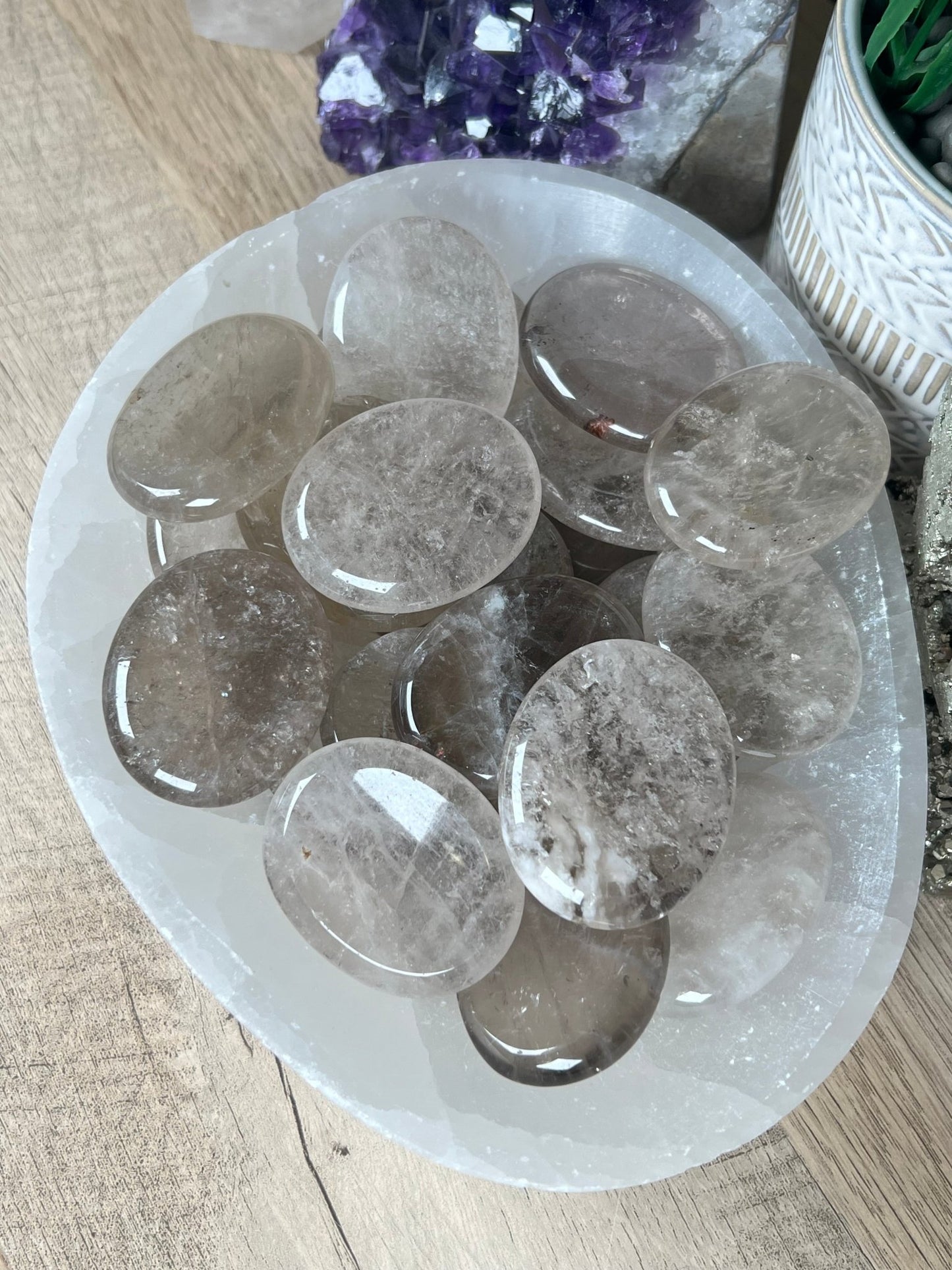 Smoky Quartz Worry Stone - Purple Door Alchemy