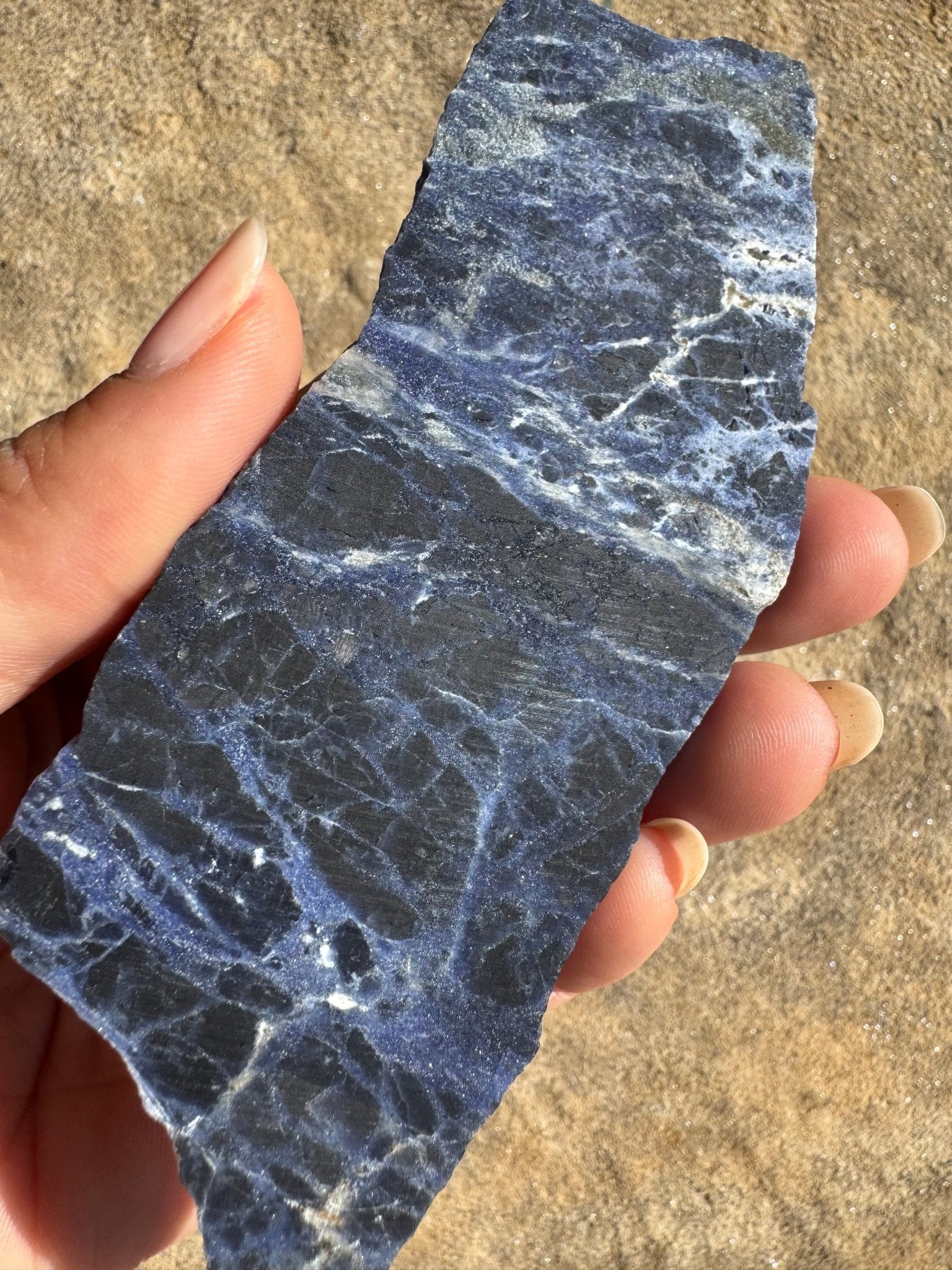 Sodalite Slab 101g - Purple Door Alchemy