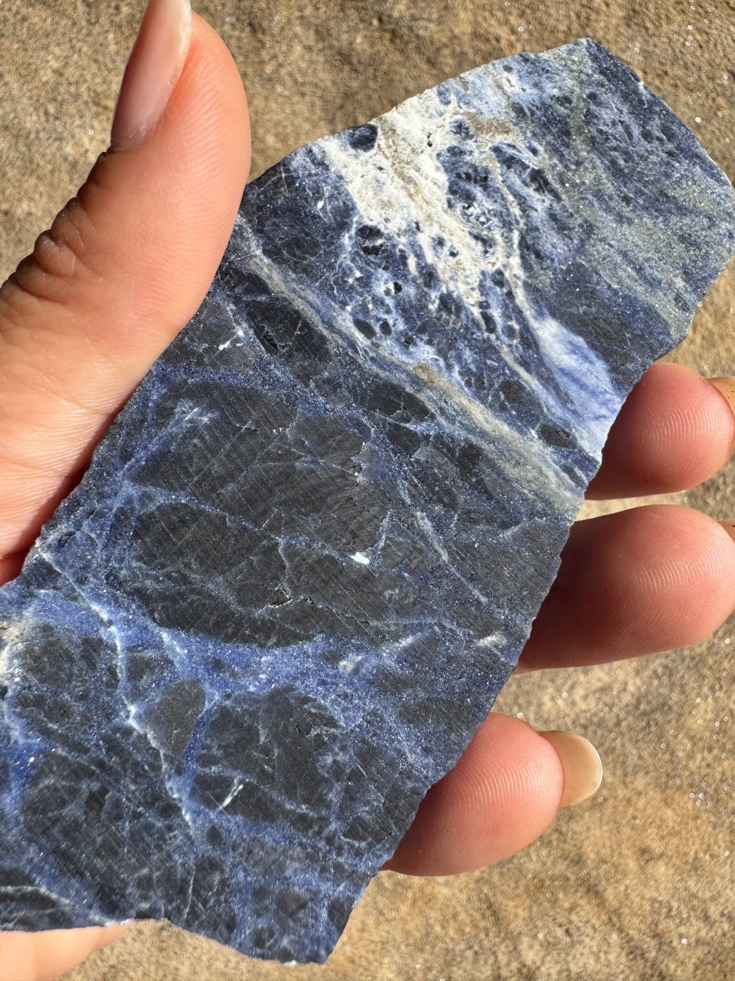Sodalite Slab 101g - Purple Door Alchemy