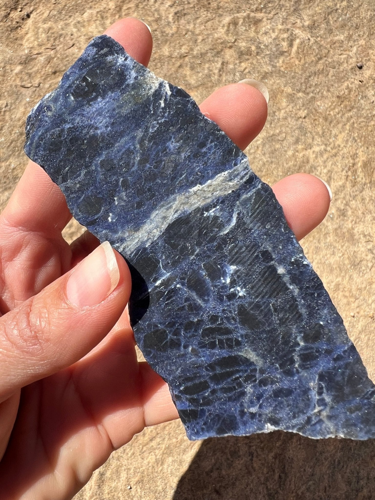 Sodalite Slab 81g - Purple Door Alchemy