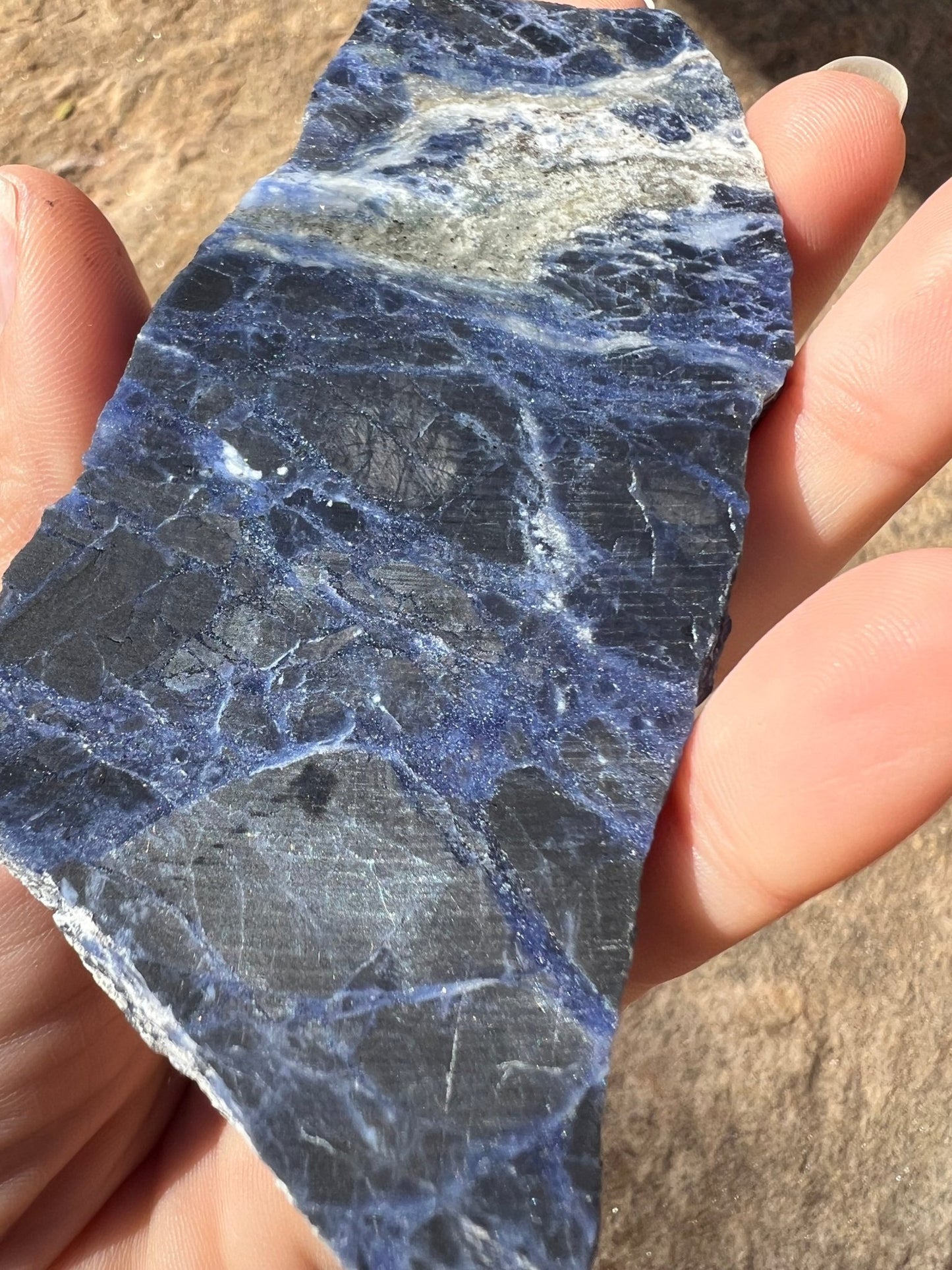 Sodalite Slab 87g - Purple Door Alchemy