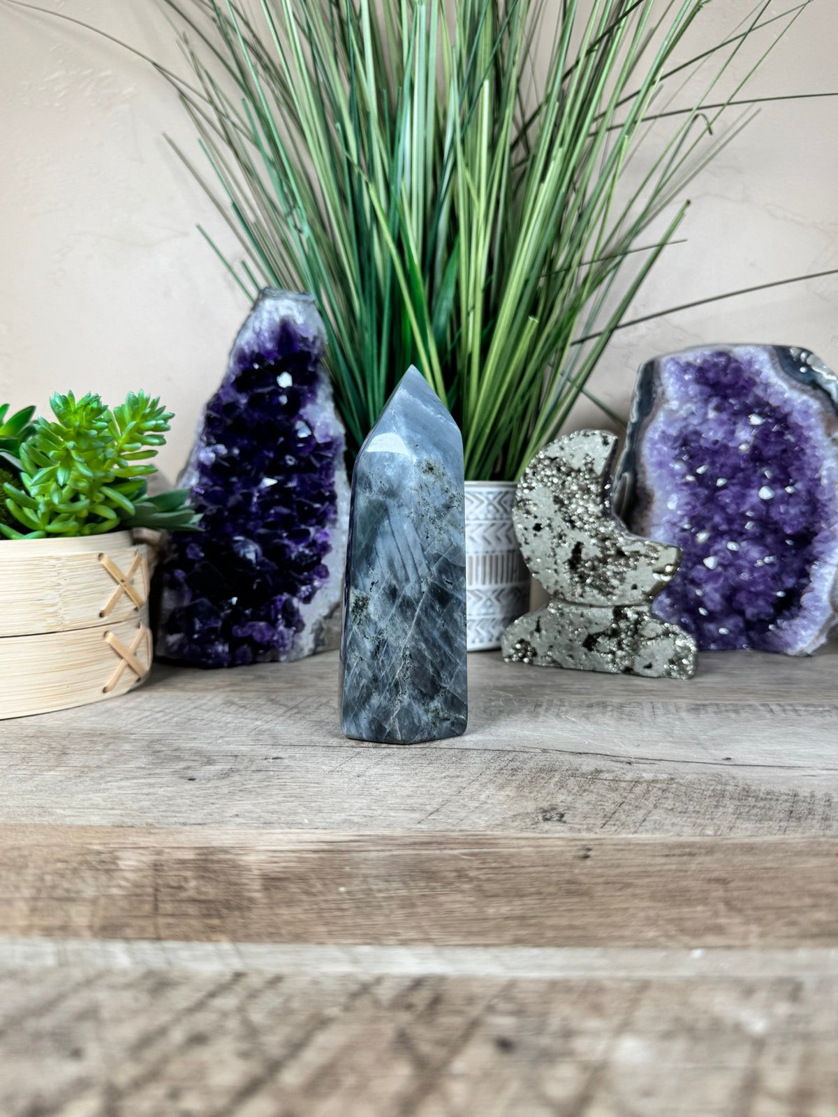 Sunset Labradorite Point 5in - Purple Door Alchemy