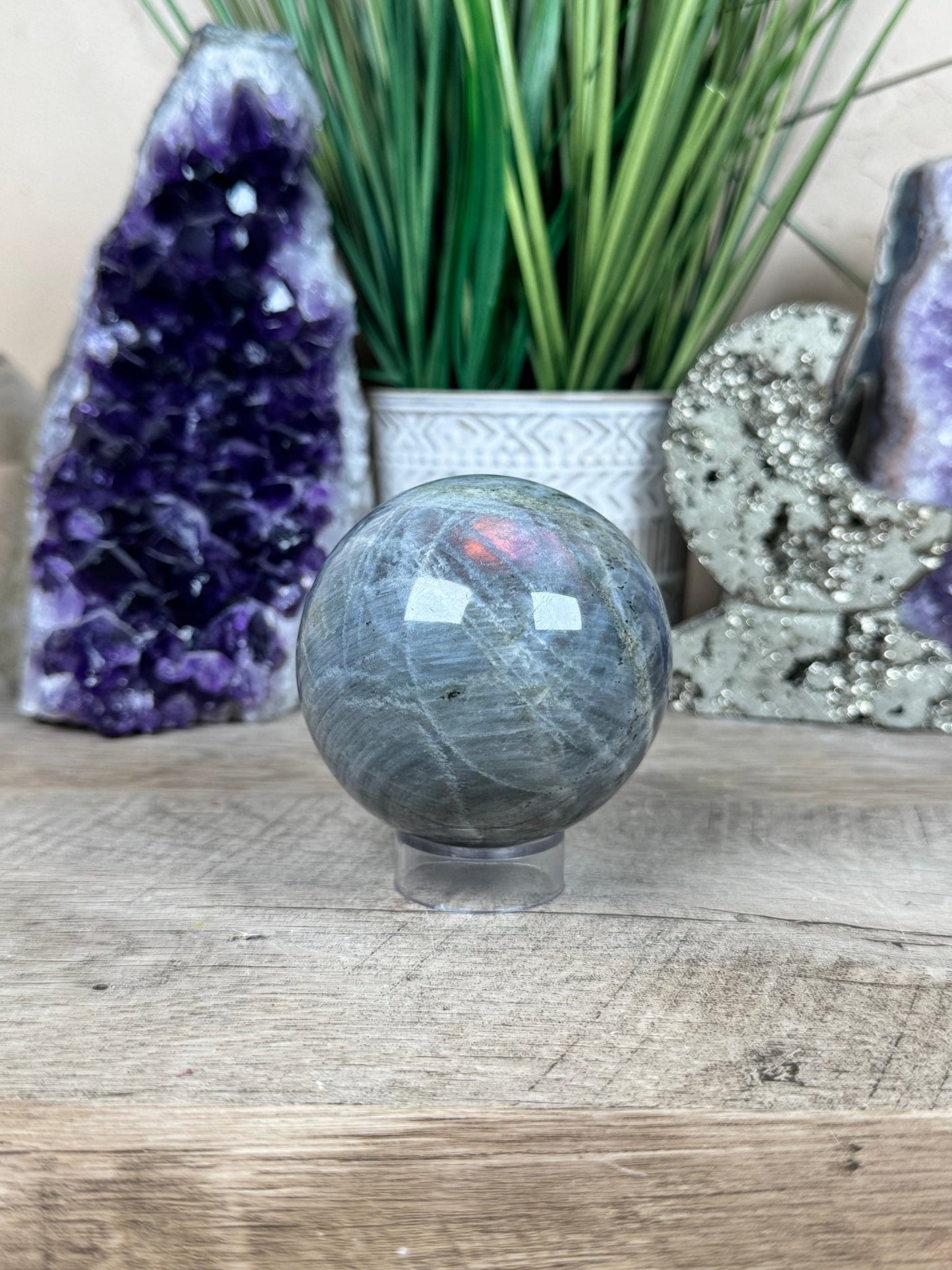 Sunset Labradorite Sphere 6.7mm/2.64in - Purple Door Alchemy