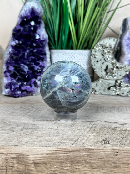 Sunset Labradorite Sphere 6.7mm/2.64in - Purple Door Alchemy