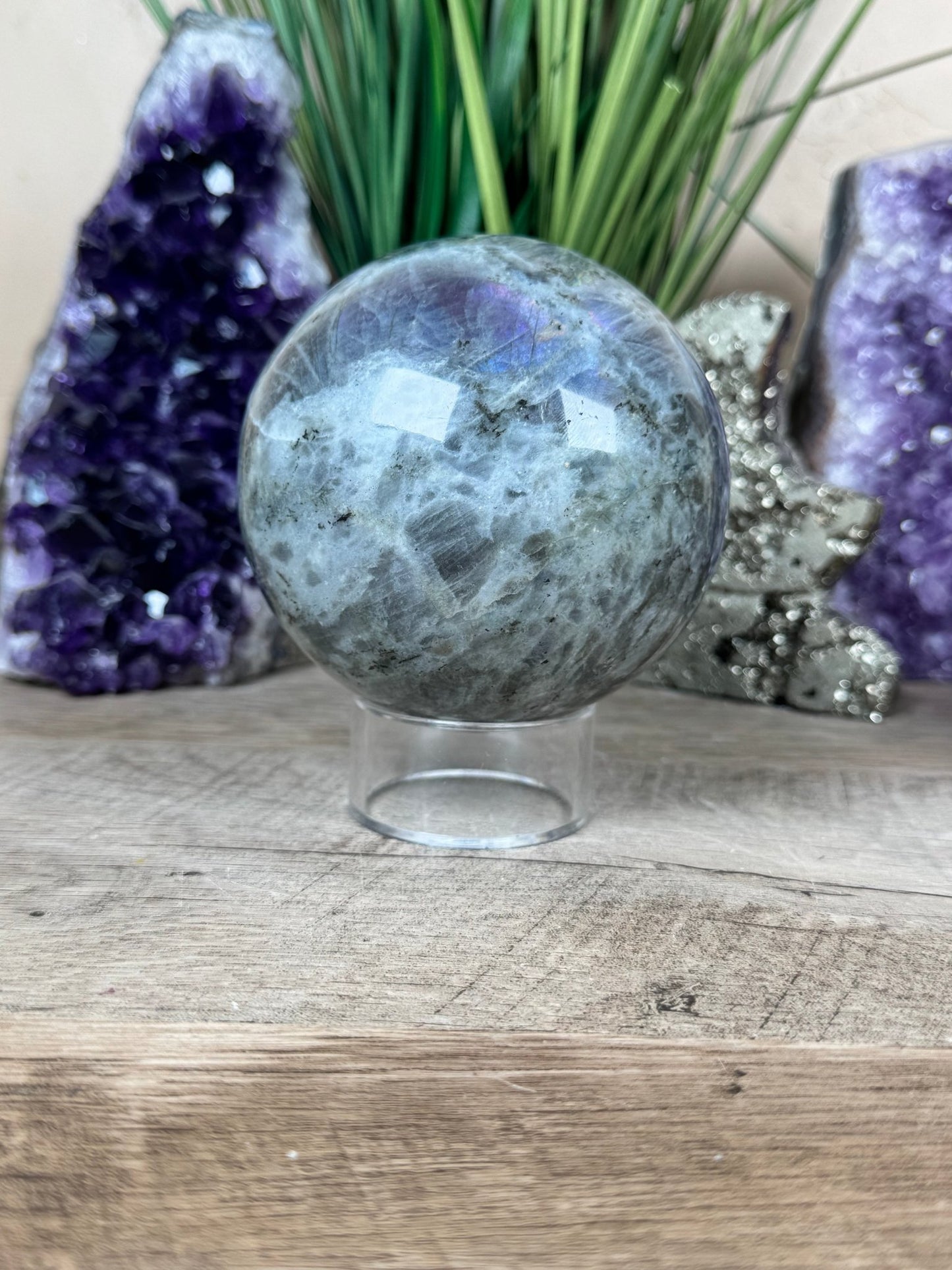 Sunset Labradorite Sphere 95mm/3.7 Inch - Purple Door Alchemy