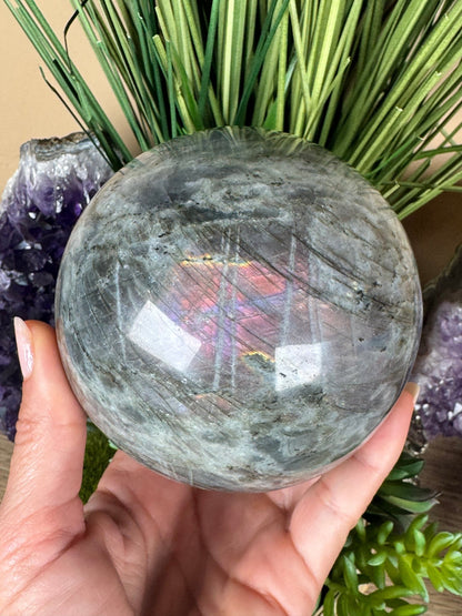 Sunset Labradorite Sphere 95mm/3.7 Inch - Purple Door Alchemy