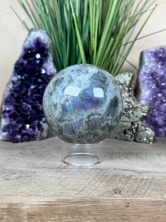 Sunset Labradorite Sphere 95mm/3.7 Inch - Purple Door Alchemy