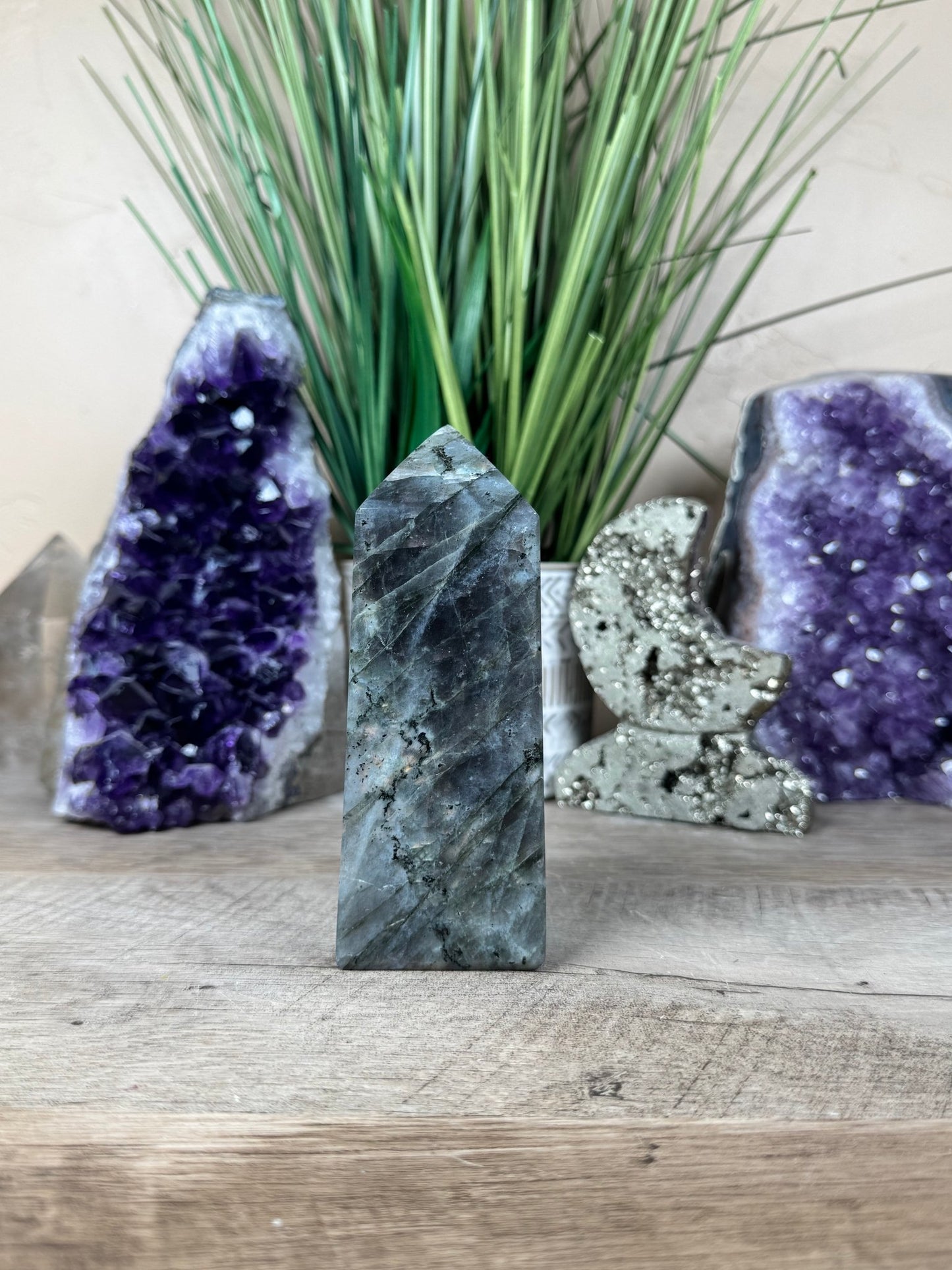 Sunset Labradorite Tower 4.8in - Purple Door Alchemy
