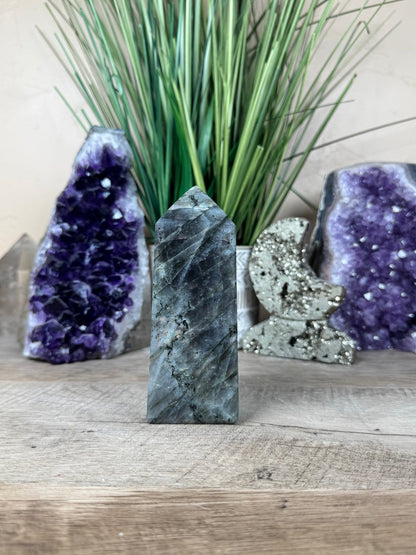 Sunset Labradorite Tower 4.8in - Purple Door Alchemy
