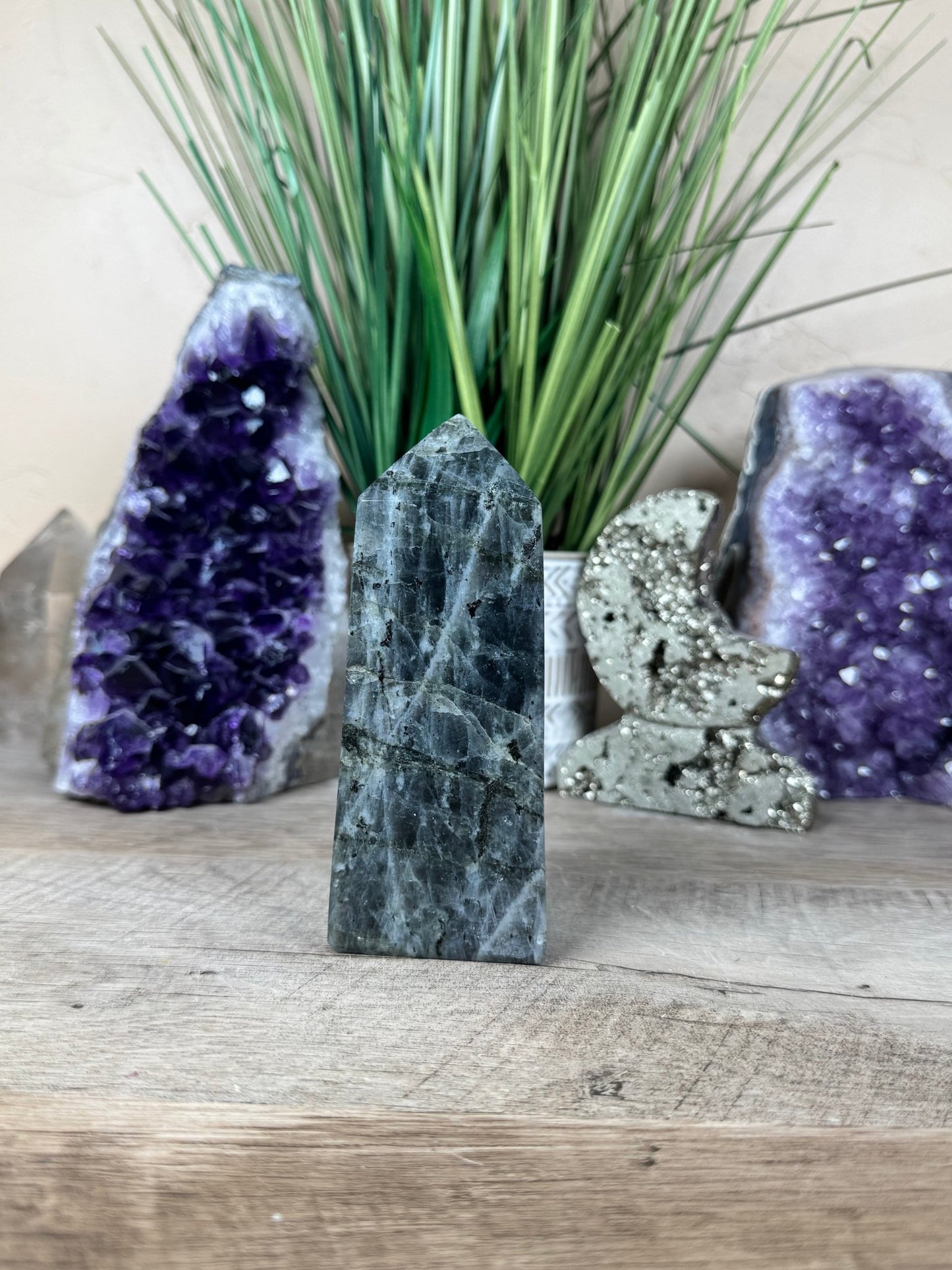 Sunset Labradorite Tower 4.8in - Purple Door Alchemy