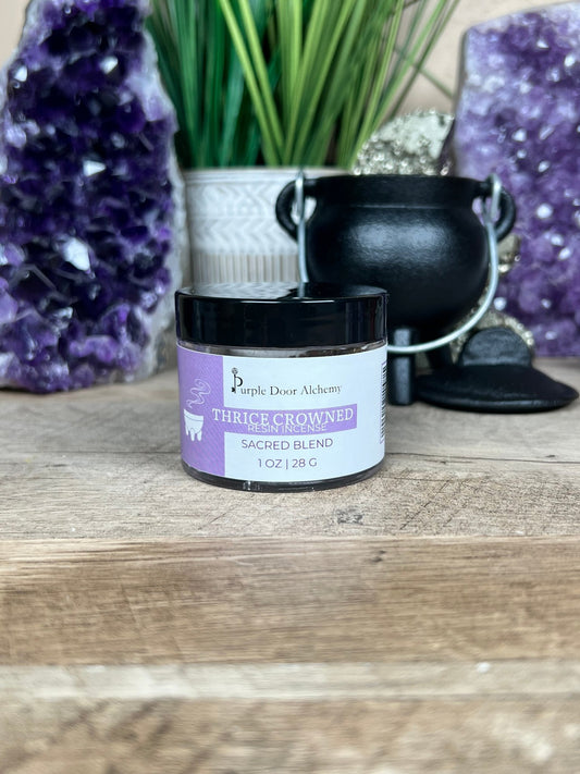 Thrice Crowned Resin Incense - Purple Door Alchemy