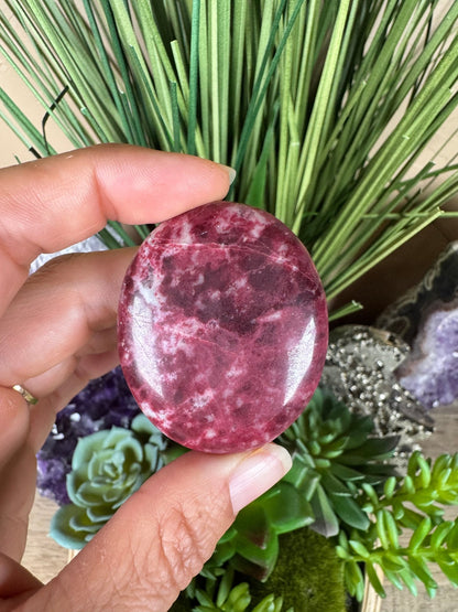 Thulite Palm Stone - Purple Door Alchemy