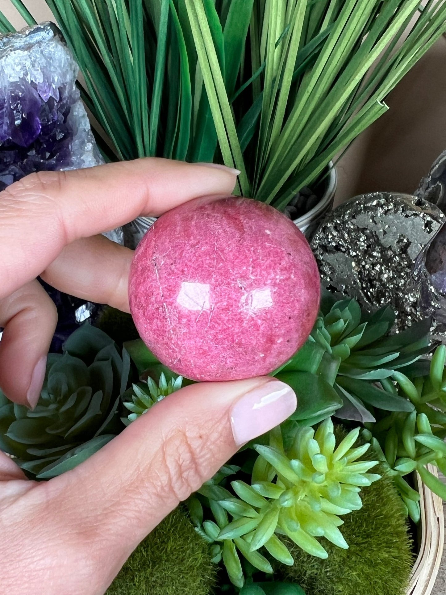 Thulite Sphere 40mm - Purple Door Alchemy
