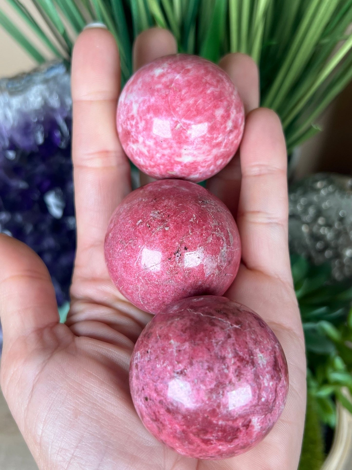 Thulite Sphere 40mm - Purple Door Alchemy