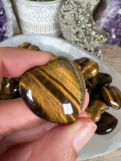 Tigers Eye Hearts - Purple Door Alchemy