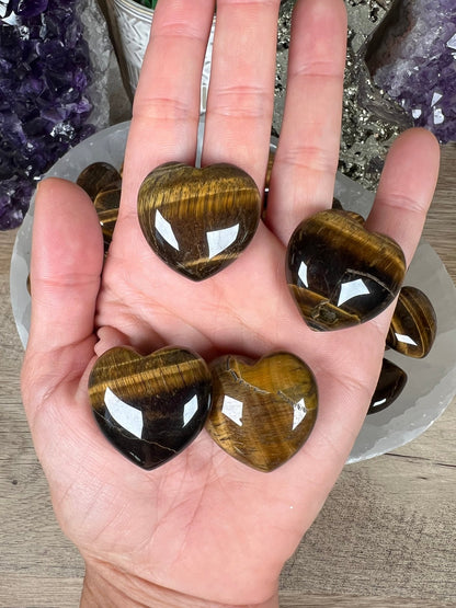 Tigers Eye Hearts - Purple Door Alchemy