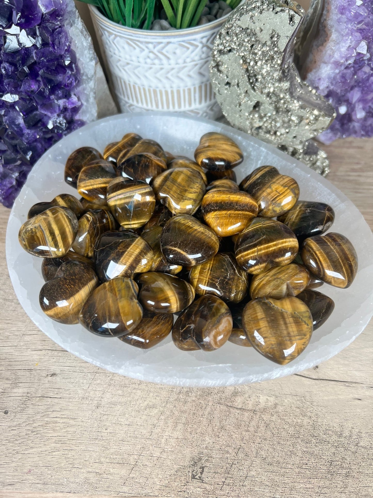 Tigers Eye Hearts - Purple Door Alchemy