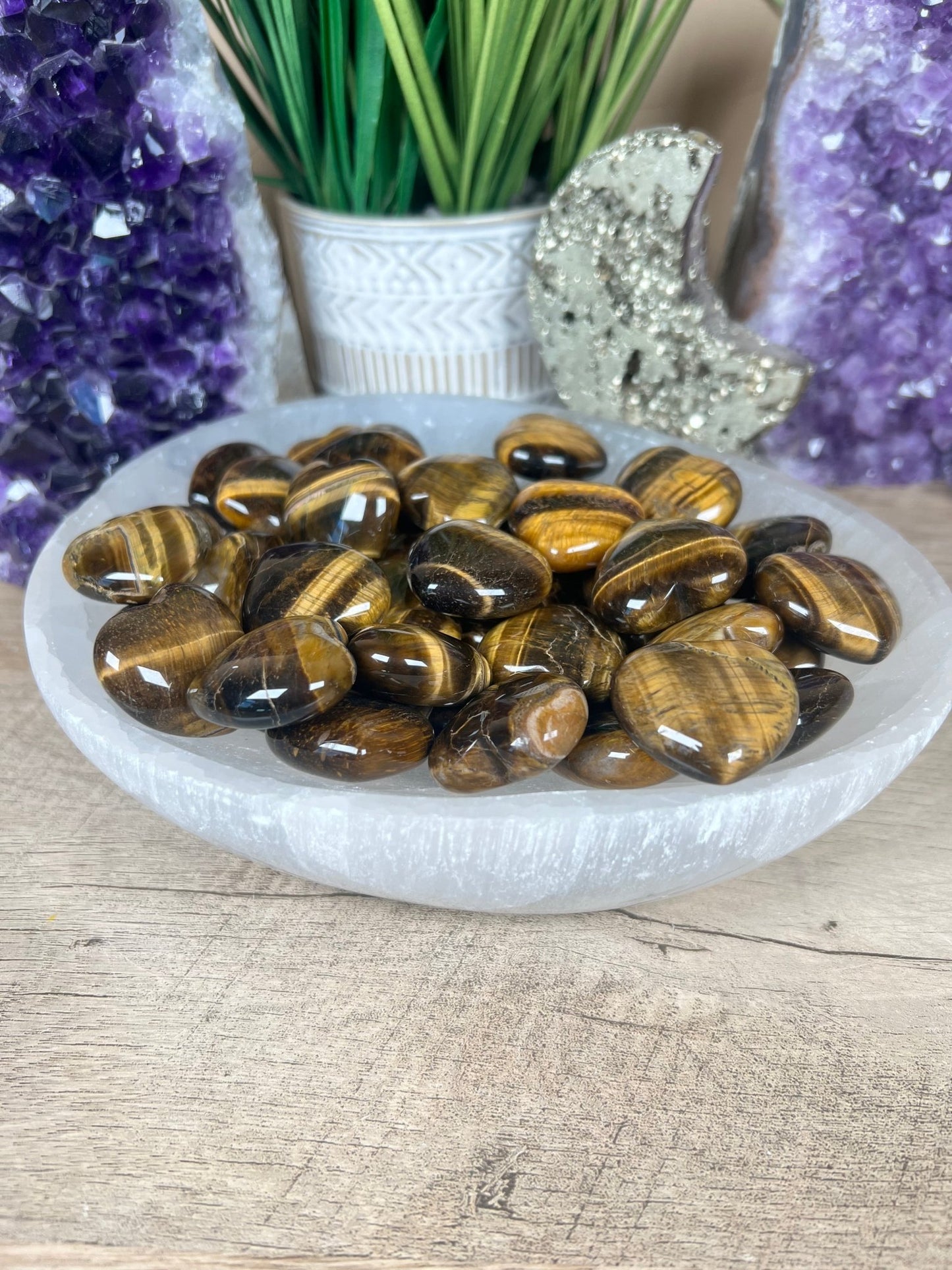 Tigers Eye Hearts - Purple Door Alchemy