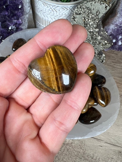 Tigers Eye Hearts - Purple Door Alchemy