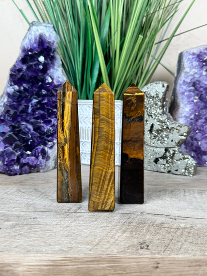 Tigers Eye Obelisk - Purple Door Alchemy