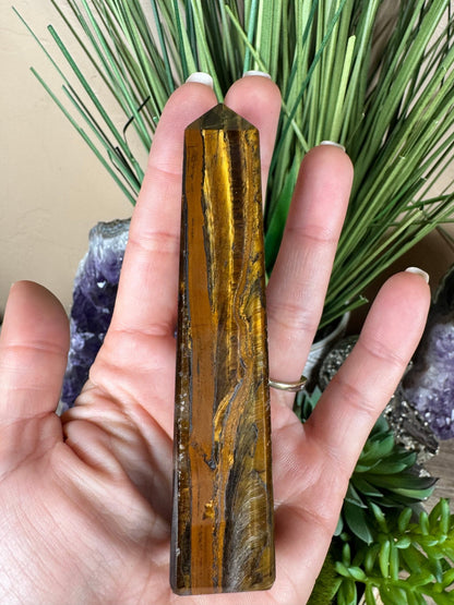 Tigers Eye Obelisk - Purple Door Alchemy