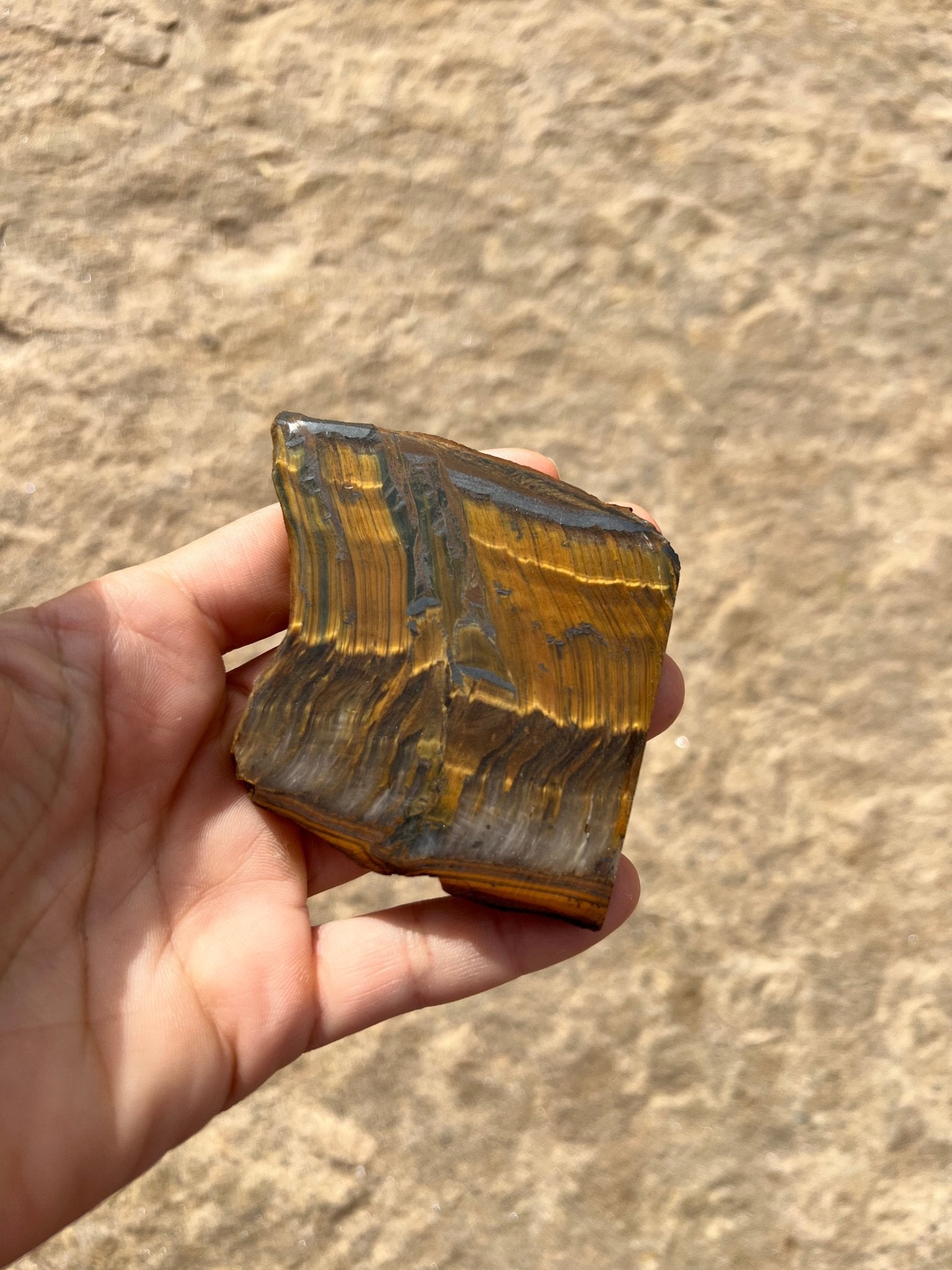 Tigers Eye Slab 108g - Purple Door Alchemy