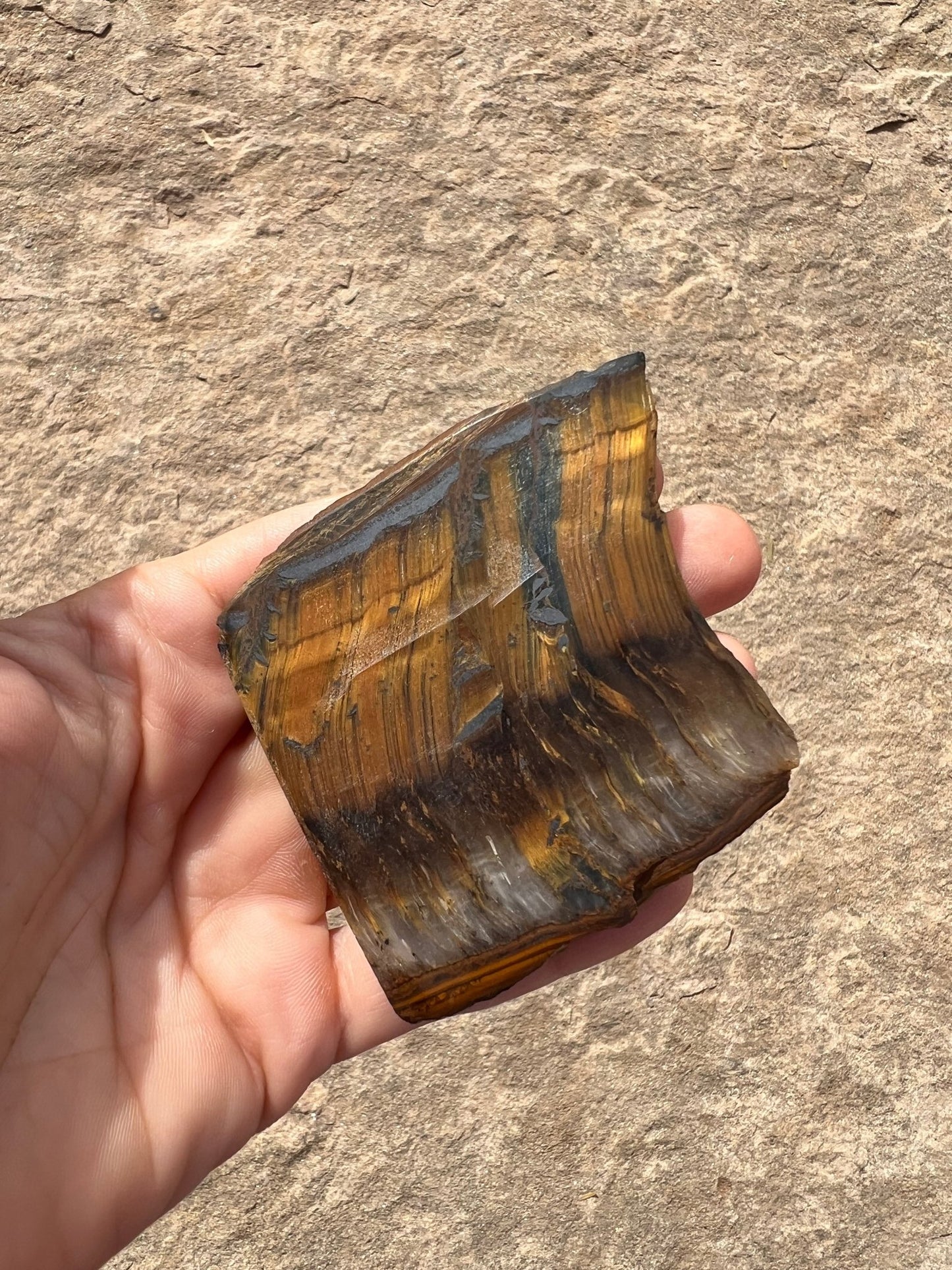 Tigers Eye Slab 108g - Purple Door Alchemy