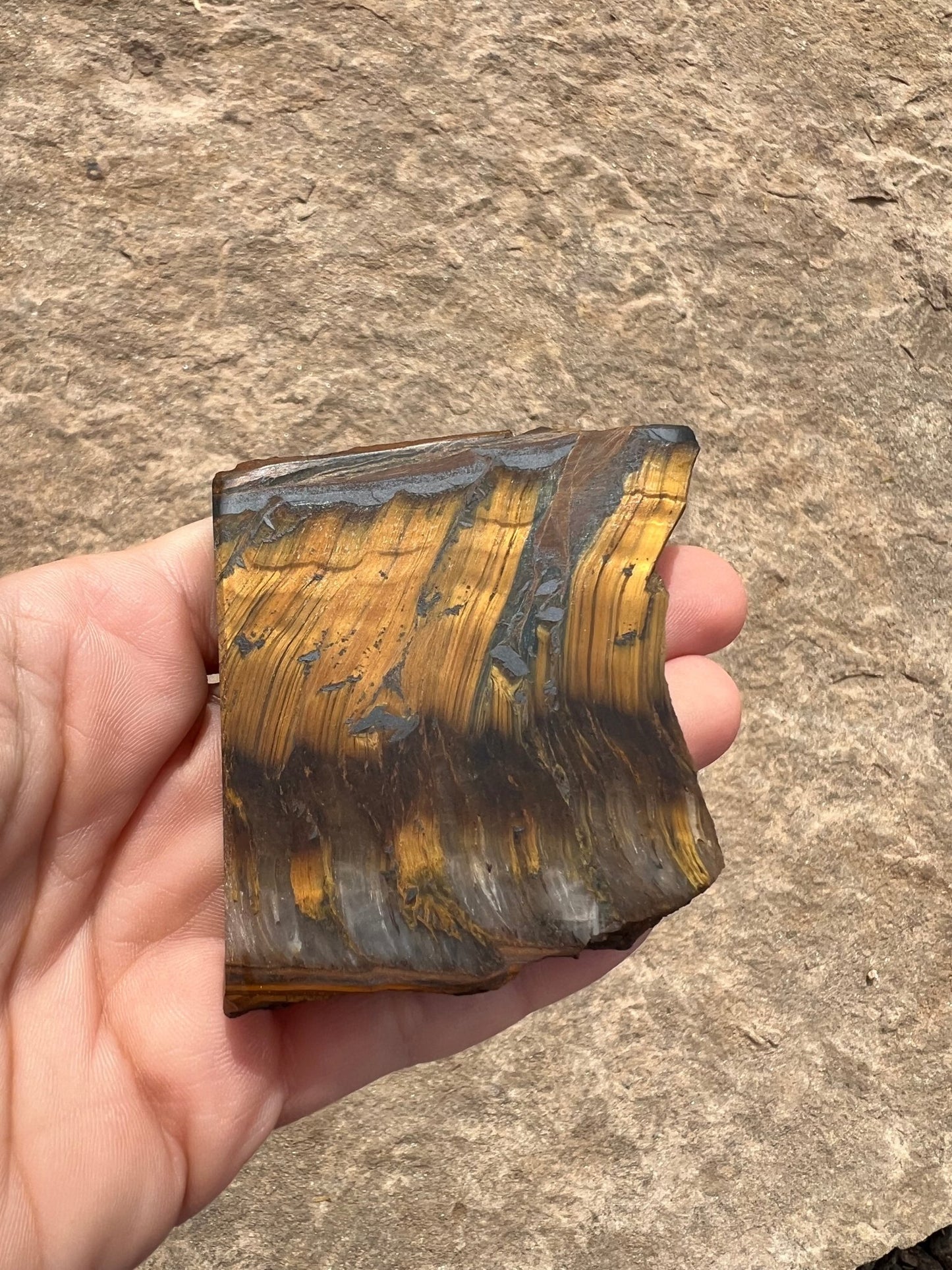 Tigers Eye Slab 110g - Purple Door Alchemy