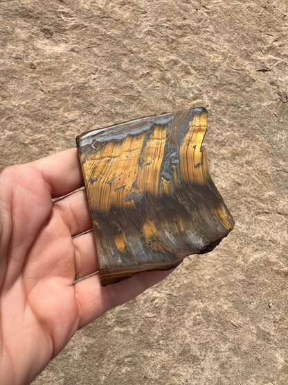 Tigers Eye Slab 110g - Purple Door Alchemy