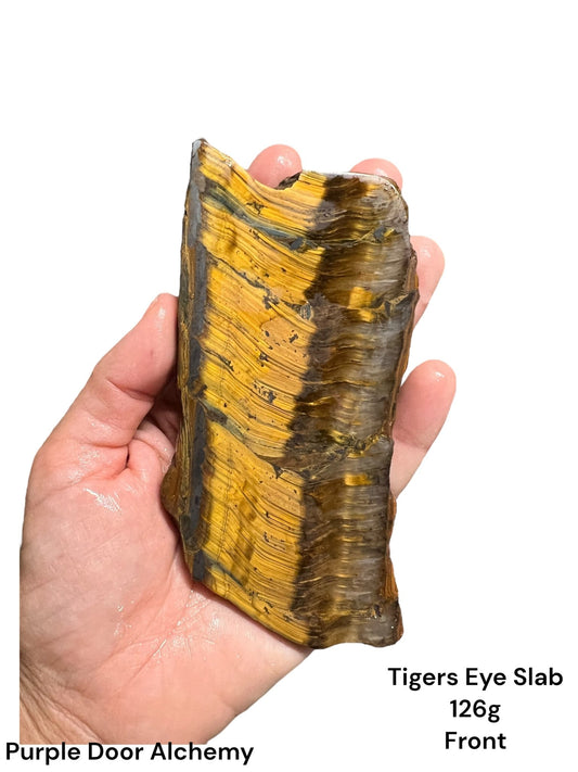 Tigers Eye Slab 126g - Purple Door Alchemy