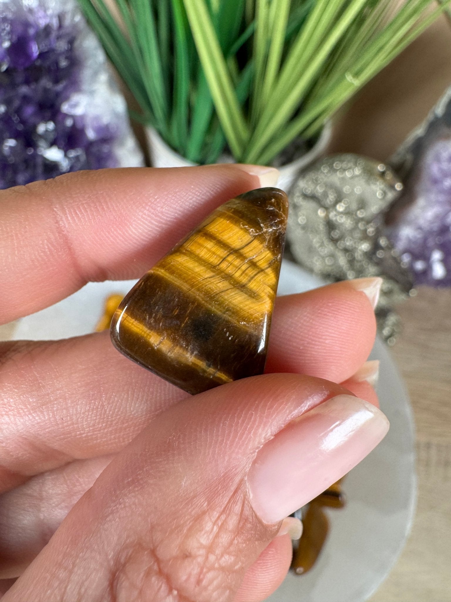 Tiger's Eye Tumble - Purple Door Alchemy