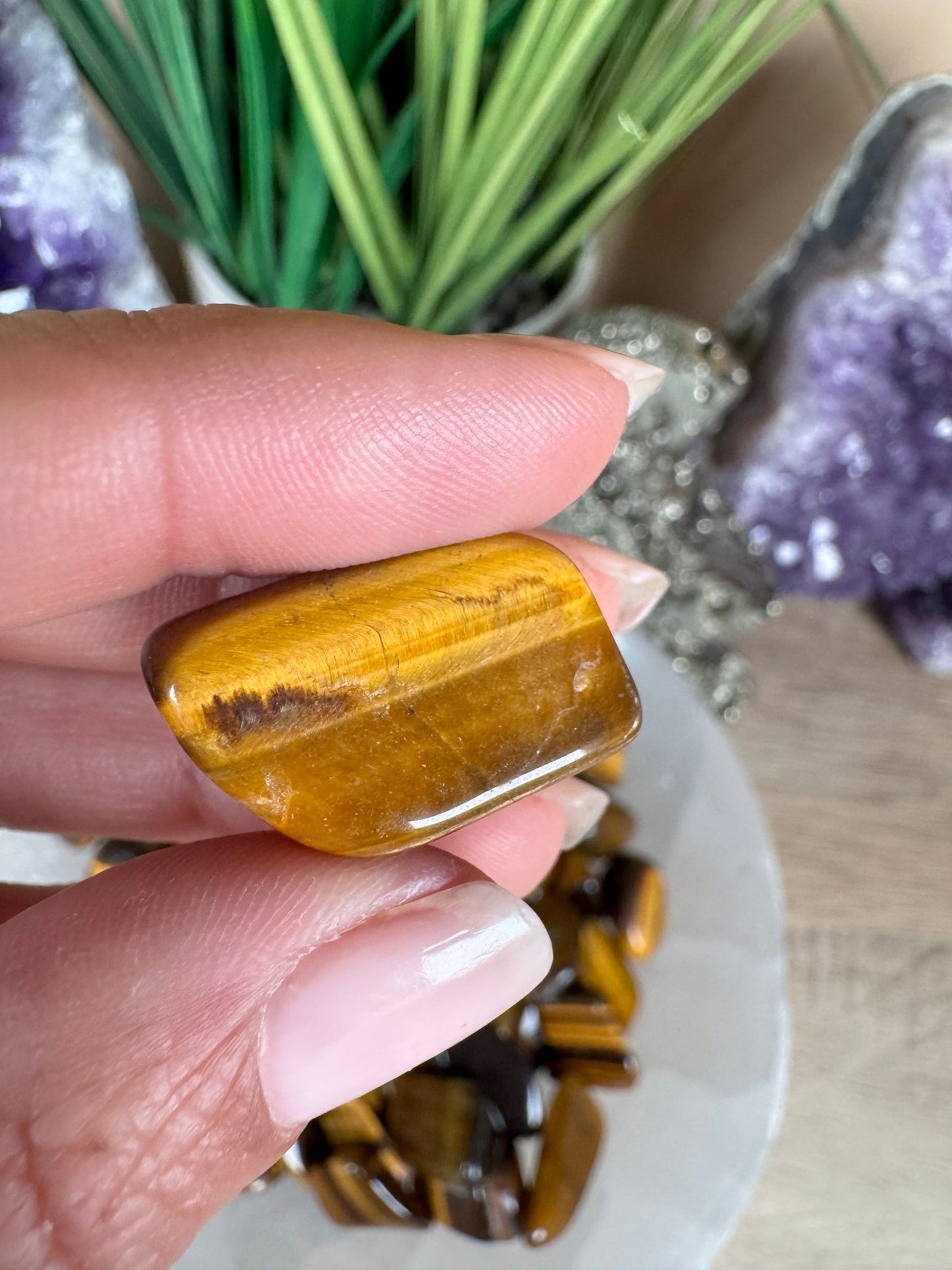 Tiger's Eye Tumble - Purple Door Alchemy