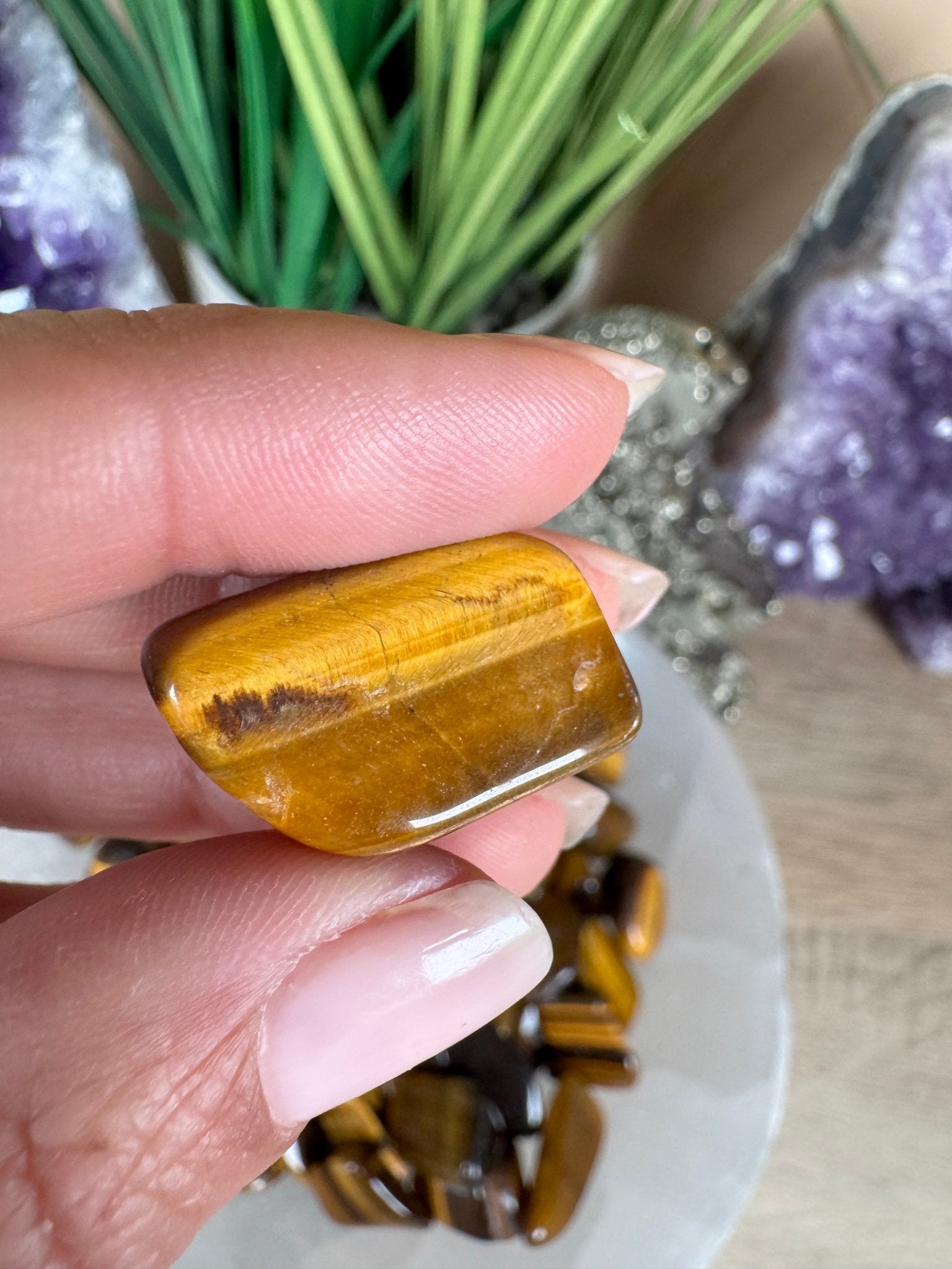 Tiger's Eye Tumble - Purple Door Alchemy