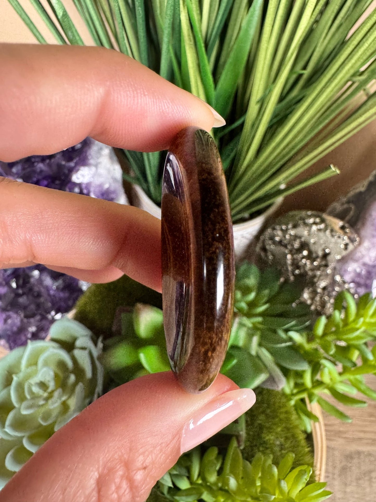Tiger's Eye Worry Stone - Purple Door Alchemy