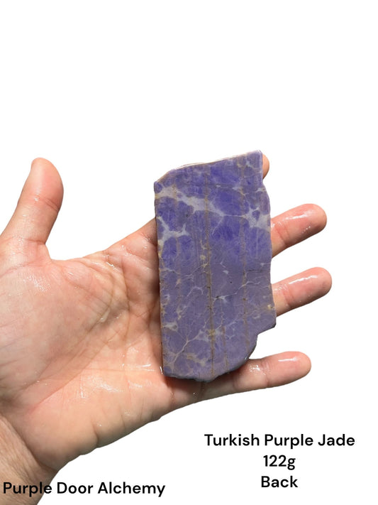 Turkish Purple Jade Slab 122g - Purple Door Alchemy
