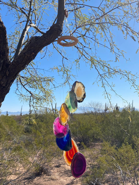 Agate Wind Chime - Purple Door Alchemy