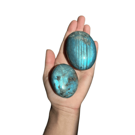 Blue Labradorite Palm Stone - Purple Door Alchemy
