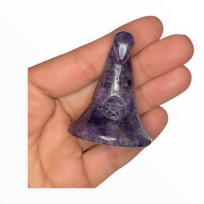 Chevron Amethyst Witch Hat - Purple Door Alchemy